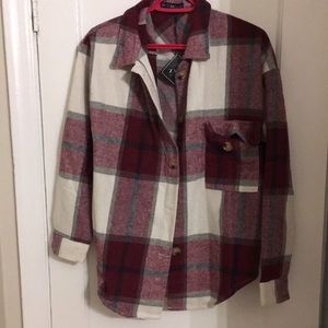 Plaid shirt/ jacket.
